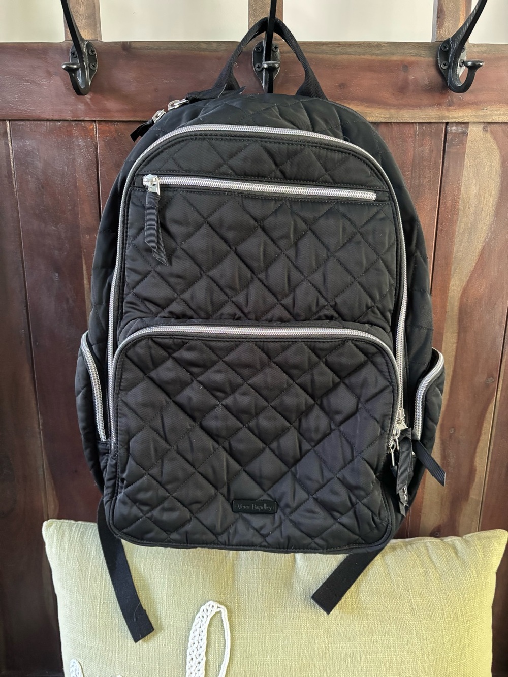 Vera Bradley Black Quilted Ladies Backpack